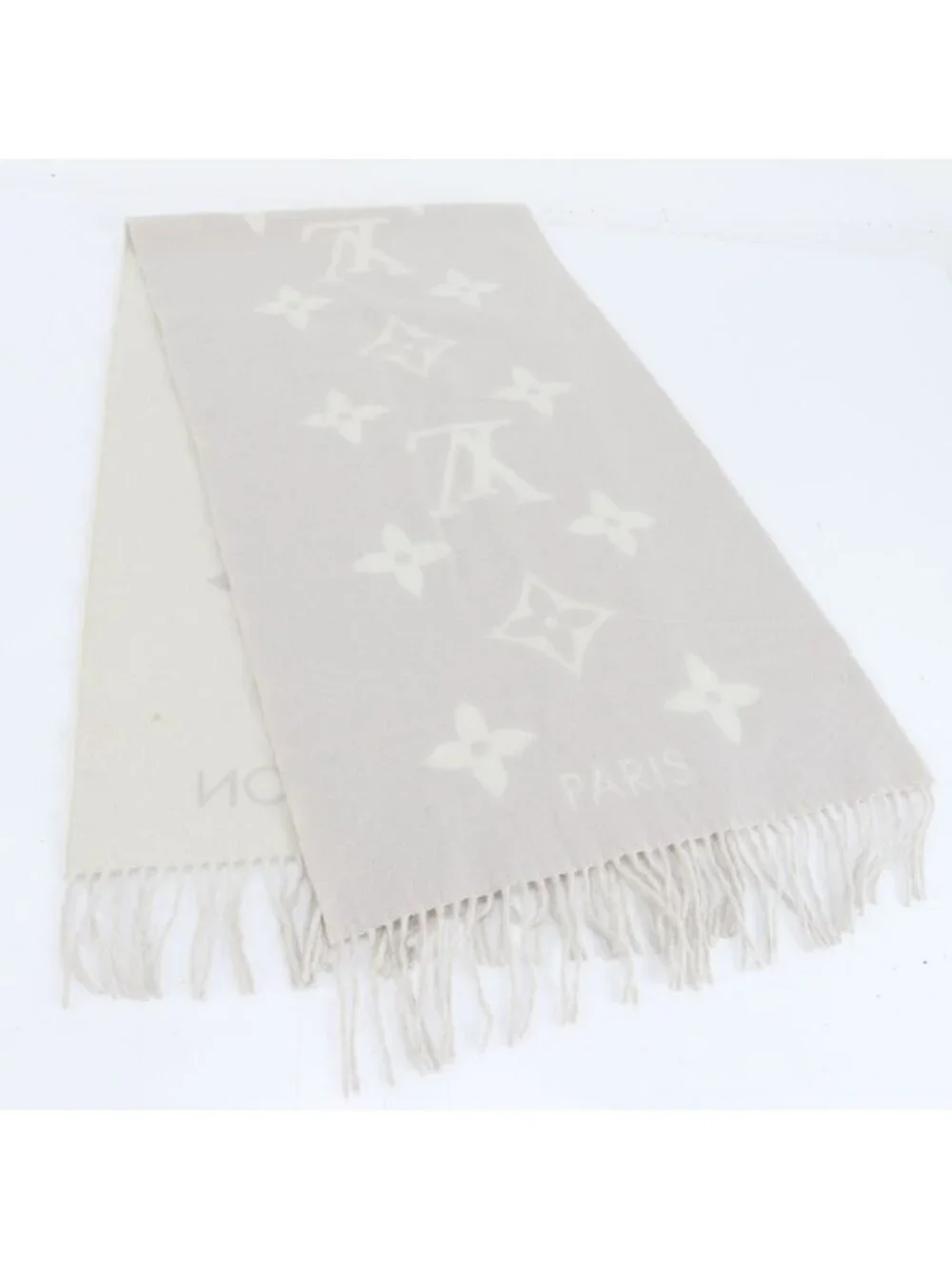 ★SOLD★ Louis Vuitton Reykjavik Scarf Cashmere 100% Grey Mee - Picture 3 of 6